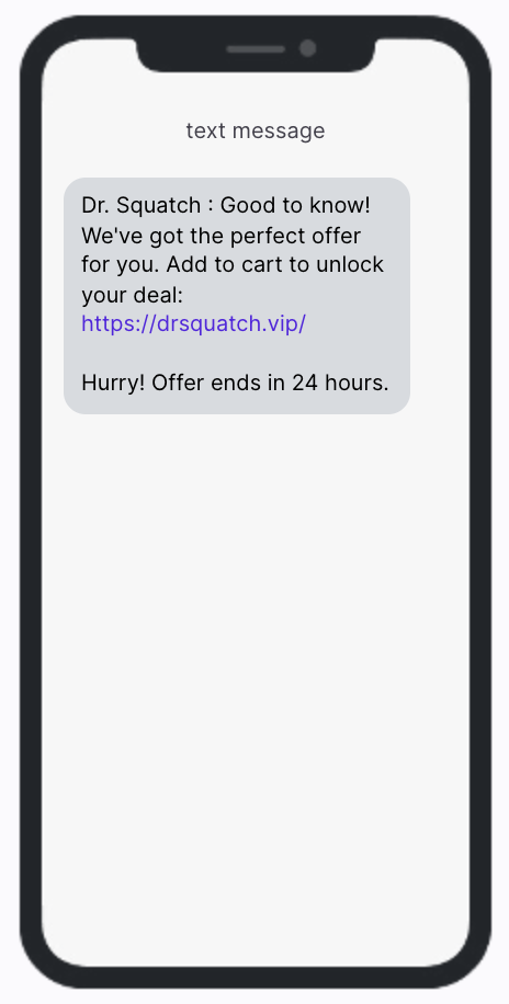Dr. Squatch Response to Keyword Reply