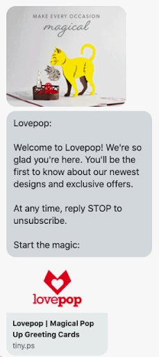 lovepop welcome series