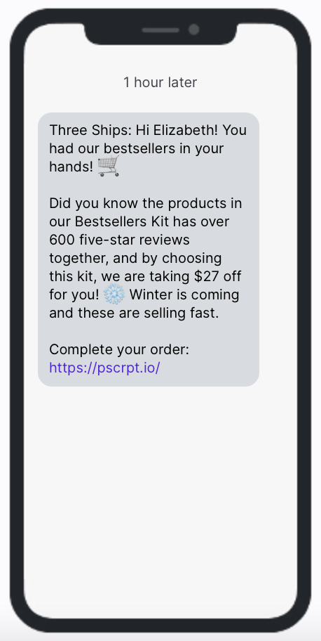 ThreeShips AbandonedCartDollarDiscount